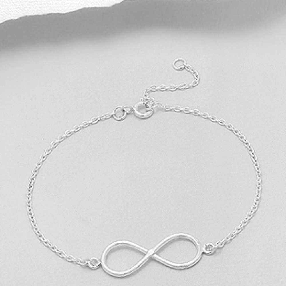 925 Sterling Silver Infinity Bracelet